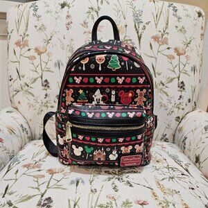 Disney Parks Christmas Snacks Loungefly Backpack